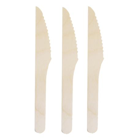 Cubierto bambu. Cuchillo liso 10u